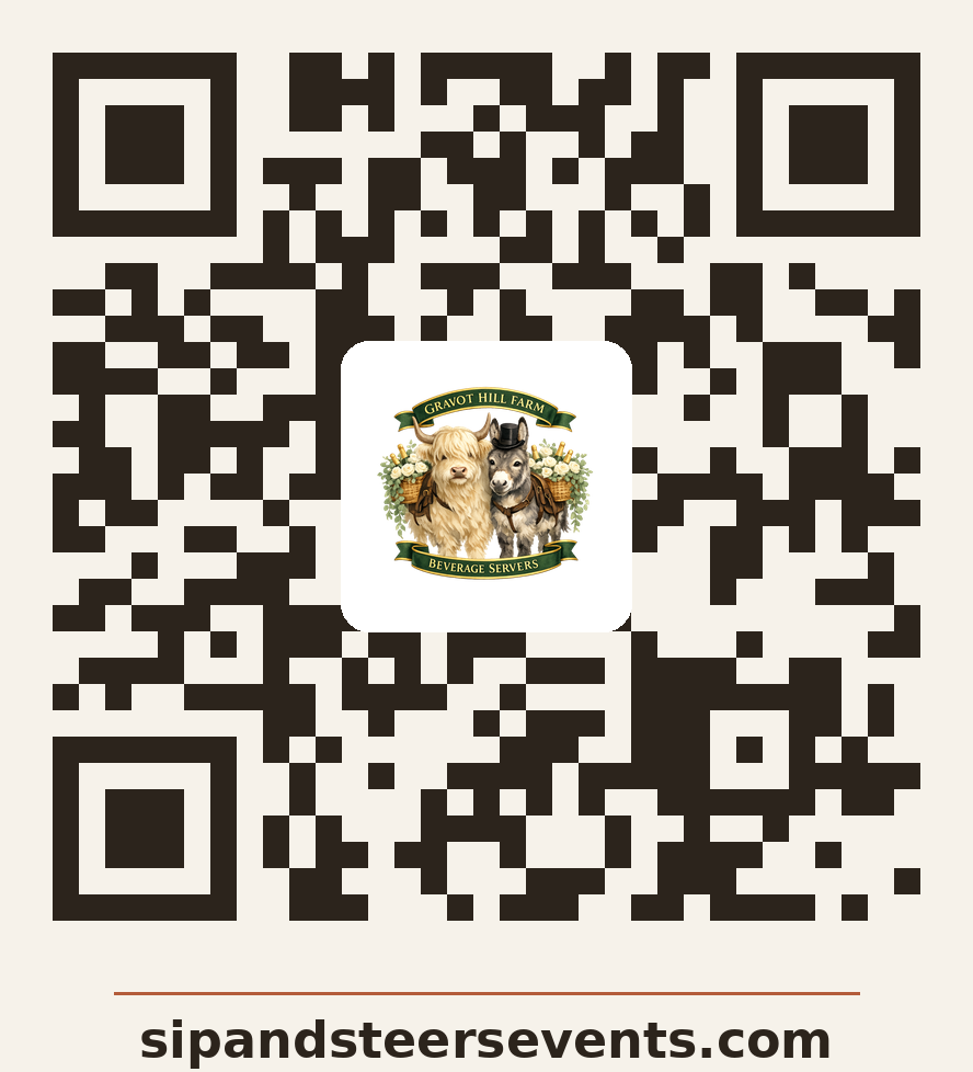 Scan to visit sipandsteersevents.com